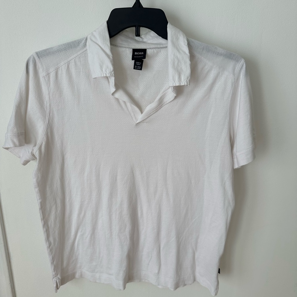 BOSS White Polo Shirt